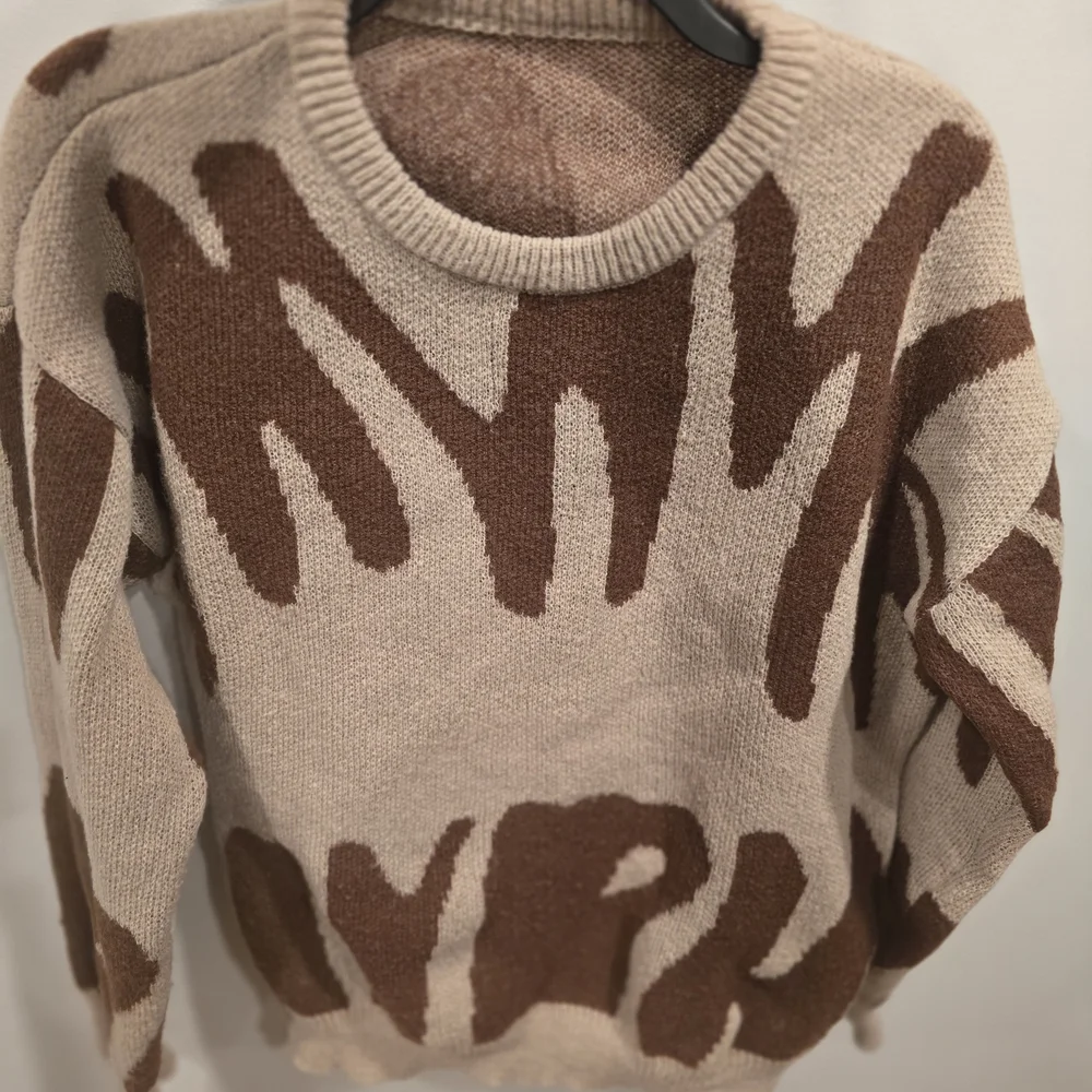 Stylish Brown and Tan Sweater - Picture 1 of 6